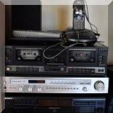 E06. Sony CD player and tape deck and Realistic receiver.